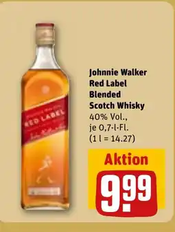 REWE DE JOHNIE WALKER Red Label Blended Scotch Whisky tilbud
