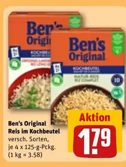 REWE DE Ben's Original Reis im Kochbeutel tilbud