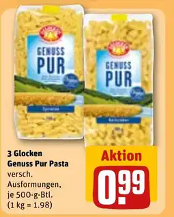 REWE DE 3 Glocken Genuss Pur Pasta tilbud