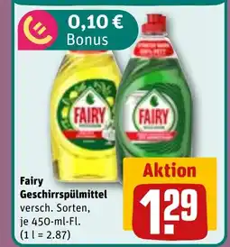 REWE DE FAIRY Geschirrspülmittel tilbud
