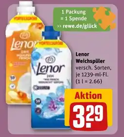 REWE DE LENOR Weichspüler tilbud