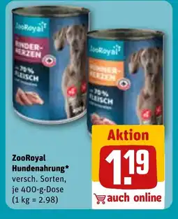 REWE DE ZooRoyal Hundenahrung tilbud