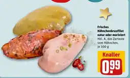 REWE DE Frisches Hähnchenbrustfilet natur oder mariniert tilbud