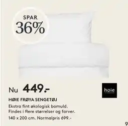 SENG HØIE FRØYA SENGETØJ tilbud