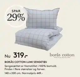 SENG BORÅS COTTON LUMI SENGETØJ tilbud