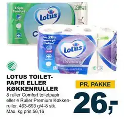 Let-Køb LOTUS TOILETPAPIR ELLER KØKKENRULLER tilbud