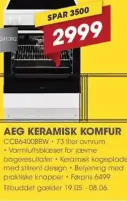 Punkt1 AEG KERAMISK KOMFUR tilbud