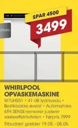 Punkt1 WHIRLPOOL OPVASKEMASKIN tilbud