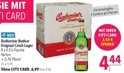 Citti Budweiser Budvar Original Czech Lager tilbud