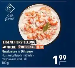 Citti EIGENE HERSTELLUNG THEKE REGIONALSB Flusskrebse in Dillsauce Flusskrebsfleisch mit Salat- tilbud
