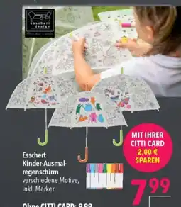 Citti Esschert Kinder-Ausmal- regenschirm tilbud