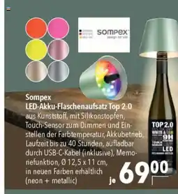 Citti Sompex LED-Akku-Flaschenaufsatz Top 2.0 tilbud
