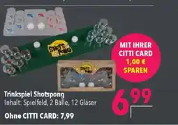 Citti Trinkspiel Shotspong tilbud