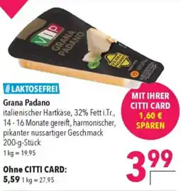 Citti LAKTOSEFREI Grana Padano tilbud