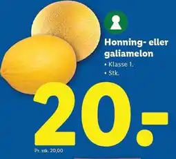 Lidl Honning- eller galiamelon tilbud