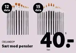 Lidl CRELANDO Sæt med pensler tilbud