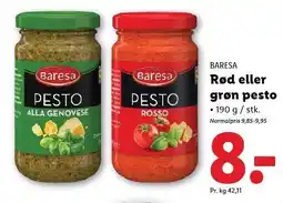 Lidl BARESA Rød eller grøn pesto tilbud