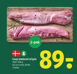 Coop 365 Coop mørbrad af gris tilbud