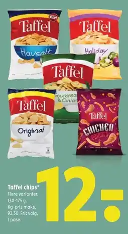 Coop 365 Taffel chips tilbud