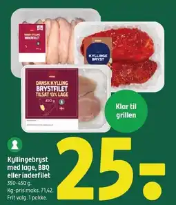 Coop 365 COOP Kyllingebryst med lage, BBQ eller inderfilet tilbud