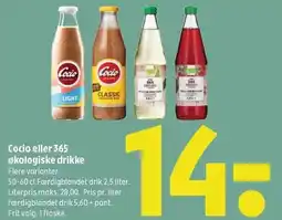 Coop 365 Cocio eller 365 økologiske drikke tilbud