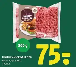 Coop 365 COOP Hakket oksekød 14-18% tilbud