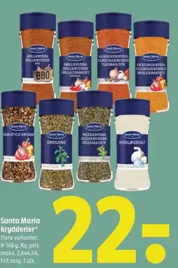 Coop 365 Santa Maria krydderier tilbud