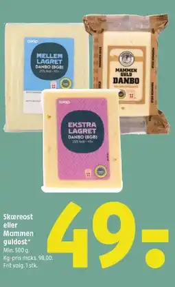 Coop 365 COOP Skæreost eller Mammen guldost tilbud
