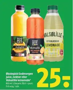 Coop 365 Økologisk Godmorgen juice, nektar eller Valsølille lemonade tilbud