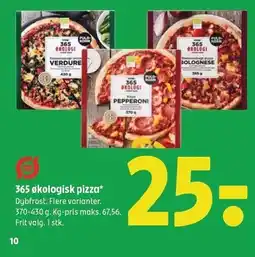 Coop 365 365 økologiske pizza tilbud