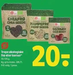 Coop 365 Trope økologiske frø eller kerner tilbud