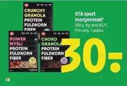 Coop 365 OTA sport morgenmad tilbud