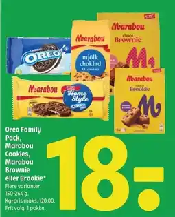 Coop 365 Oreo Family Pack, Marabou Cookies, Marabou Brownie eller Brookie tilbud