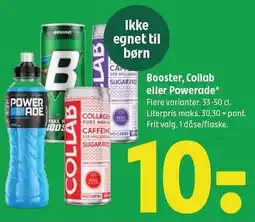 Booster, Collab eller Powerade