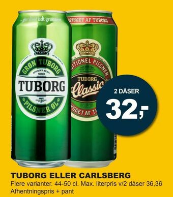 Let-Køb Tuborg eller carlsberg tilbud