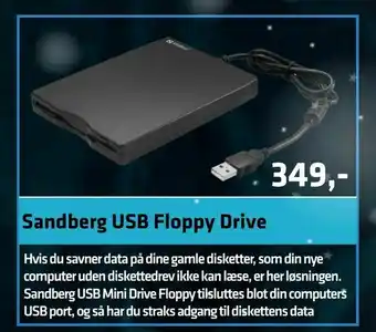 LabTech Data Sandberg USB Floppy Drive tilbud