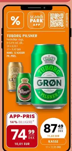 Scandinavian Park TUBORG PILSNER tilbud