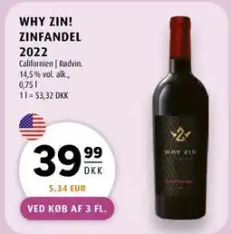 Scandinavian Park WHY ZIN! ZINFANDEL 2022 tilbud