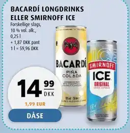 Scandinavian Park BACARDÍ LONGDRINKS ELLER SMIRNOFF ICE tilbud