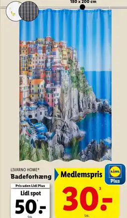 Lidl LIVARNO HOMEⓇ Badeforhæng Medlemspris tilbud