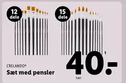 Lidl CRELANDO® Sæt med pensler tilbud