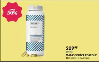 Matas MATAS STRIBER FISKEOLIE tilbud