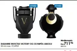 Matas RABANNE INVICTUS VICTORY OG OLYMPÉA ABSOLU tilbud
