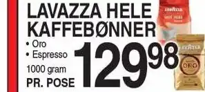 ABC Lavpris Lavazza hele kaffebønner tilbud
