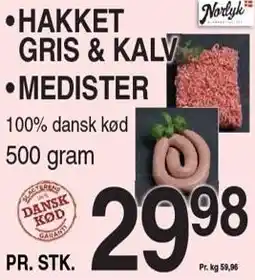ABC Lavpris NORLYK HAKKET GRIS & KALV ELLER MEDISTER tilbud