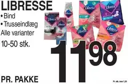 ABC Lavpris LIBRESSE Bind eller Trusseindlæg tilbud
