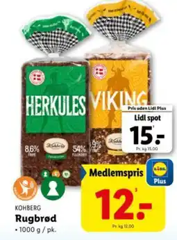 Lidl KOHBERG Rugbrød tilbud