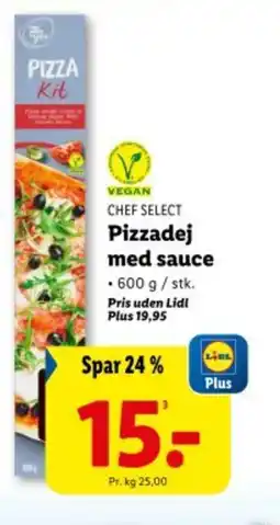 Lidl CHEF SELECT Pizzadej med sauce tilbud