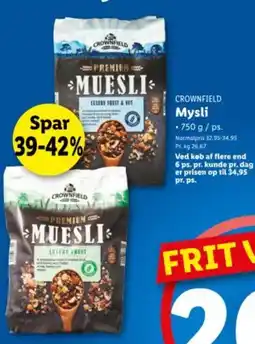 Lidl CROWNFIELD Mysli tilbud