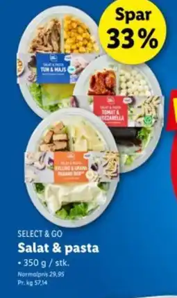 Lidl SELECT & GO Salat & pasta tilbud